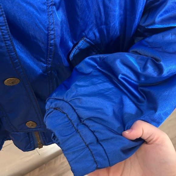 Vintage Obermeyer Ski Jacket Electric Blue Retro 80s/90s Women’s Size 10 Winter - Picture 5 of 10